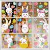Buy cheap Easter Egg Festive Stickers 0.01mm Window Glass Sticker For Easter Party Scenes from wholesalers