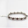 Buy cheap Sterling Silver Created Garnet Clear CZ Diamonds Tennis Bracelet(B02GARNET) from wholesalers