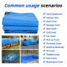 Buy cheap Heavy Weight PE Tarpaulin Fabric Tarp With Eyelets Blue Dust Resistant Boat Cover from wholesalers