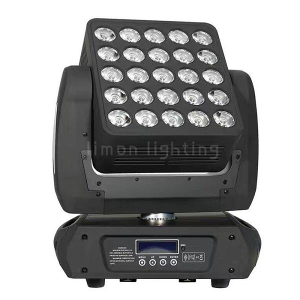 Buy cheap 360° Unlimited Rotation 25x15w RGBW Cree LED Matrix Beam Wash Moving Head Light from wholesalers