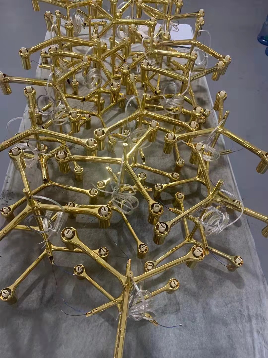 Large LED Chandelier Luxury Living Room Hanging Light