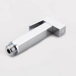Light Grey Brass Hand-Held Bidet Sprayer For Sustainable Hot And Cold Bathroom