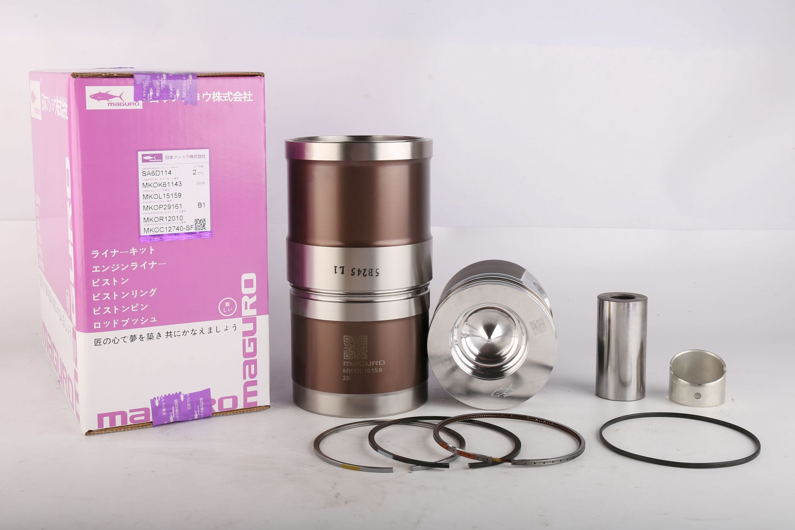 Cummins 6CT8.3 Engine Cylinder Liner Kit 3929161 3923537 DIA 114mm