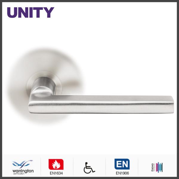 Buy cheap Stainless Steel Fire Door Lever Handle EN1906 and EN1634 Satin Finish from wholesalers