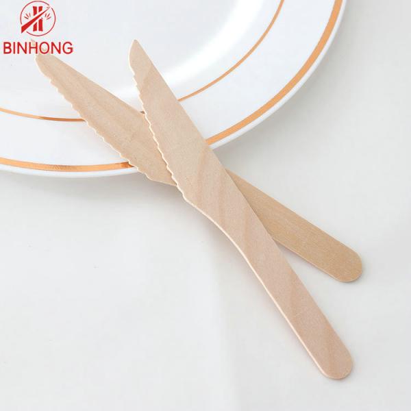 Buy cheap Solid Birch No Plastics ISO9001 Disposable Wooden Cutlery from wholesalers