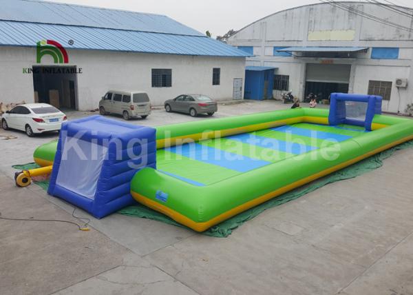 Buy cheap Commercial Grade Inflatable Sports Games For Children / 12 * 6m Inflatable Soccer Field from wholesalers