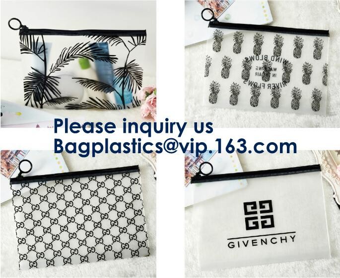 Transparent Pvc Slider Zipper Bag With Blue Side Gusset,Bottom Gusset Cosmetic Pvc Slider Packaging Bag Bagease Bagplast