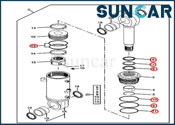 Buy cheap 4465736 Blade Cylinder Seal Kit Fits 80C John Deere Hydraulic Repair Kits from wholesalers