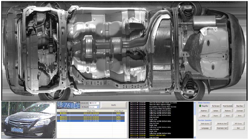 ISO9001 Portable Under Vehicle Surveillance System RS232 / RS422 Communication interface