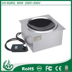 Stainless steel commercial induction wok stove with 220v