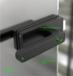 Smart Biometric Fingerprint Glass Door Lock Semi Auto Tuya App Wireless Control