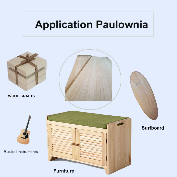 Furniture Grade AA Paulownia Boards 2x4 Lumber FSC Certificate