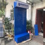 Factory Custom Size Color black gondola shelving supermarket display rack