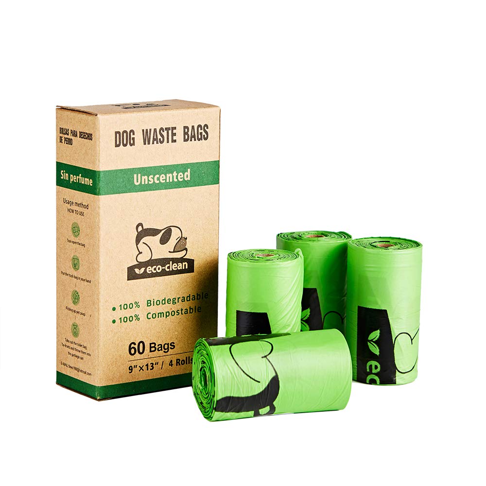 100% Biodegradable Products for Dogs Pet Disposable Doggie Waste Poop Bag with Holder