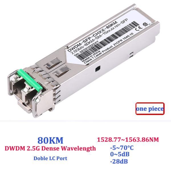 Buy cheap 2.5G Dense Wavelength Gigabit Fiber Transceiver , Dwdm Sfp+ Transceivers from wholesalers