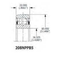 Buy cheap 208KR4 Nonstandard Agricultural Machinery Bearing Double Seal GCR15 High product