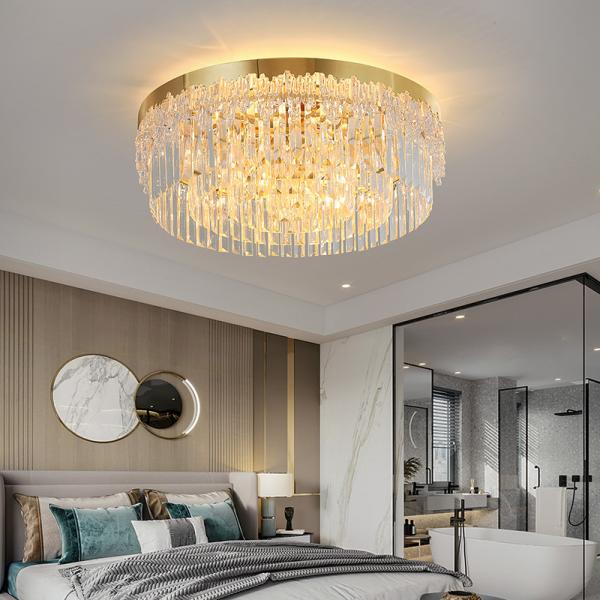 Buy cheap Stainless Steel Gold Lighting Modern Polished Round led flush mount ceiling light fixture(WH-CA-89) from wholesalers