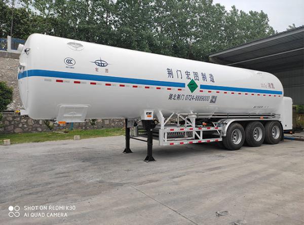 50m3 Capacity LPG Tanker Semi Trailer with -20/50C Design Temperature from CIMC