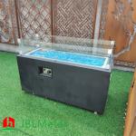 Black Propane Fire Table Corten steel Outdoor Gas Fire Pit
