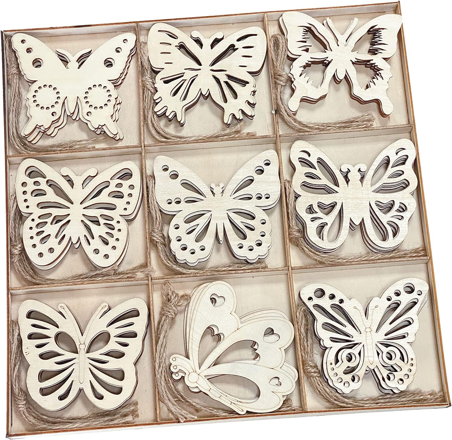 Unfinished Wooden Butterfly Cutout Wood Butterfly Crafts Wooden Butterfly Decoration for DIY Paint Craft