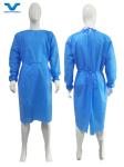 Protective Surgical Gown with Knitted Cuffs Soft Anti Static Fabric VPT-501 Neck