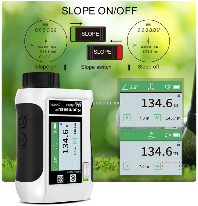 kaemeasu Voice Broadcast Golf Rangefinder Laser Range Finder Telescope With LCD Touch Screen J600