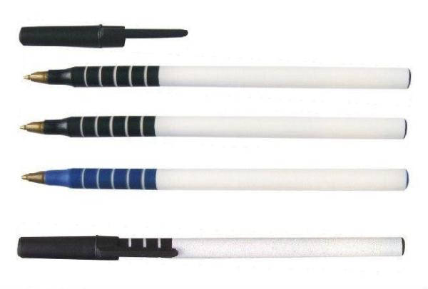 Buy cheap school ball pen,rubber plastic grip, two times injected grip ball pen from wholesalers