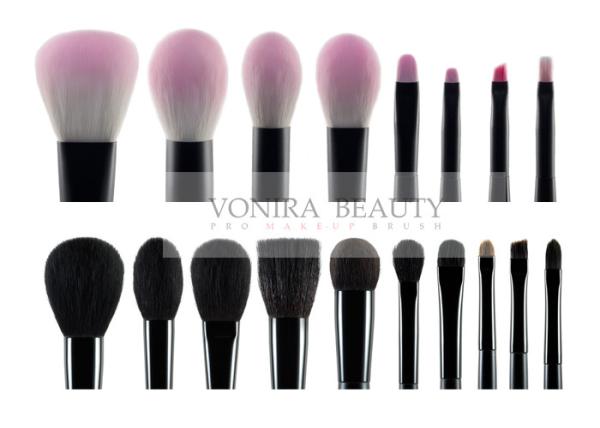 Buy cheap Girlish Animal Hair Synthetic Hair Makeup Brushes Set Custom 18Pcs from wholesalers