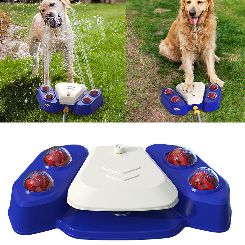 Water Spray 429x357mm Bathing Dog Toy Foot Automatic Water Feeder Water Dispenser