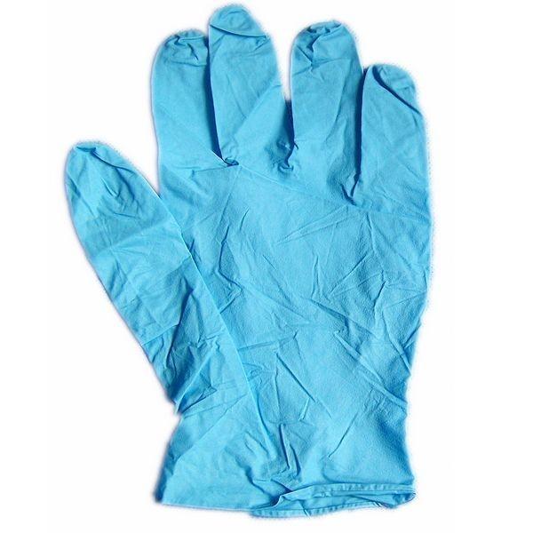 Blue Nitrile Gloves No Latex Powder Free ISO Certified 240mm Length for Food