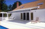 Outdoor aluminum card type retractable awning for patio, patio, shop, hotel