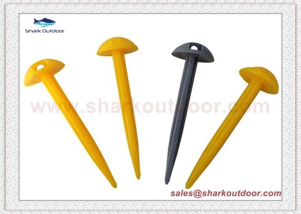 Buy cheap Dome shaped Plastic Tent / Awning Groundsheet Pegs for outdoor tent from wholesalers