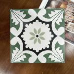 Kitchen Wall Painted Floral Porcelain Tile , Outdoor Interior Floor Flower