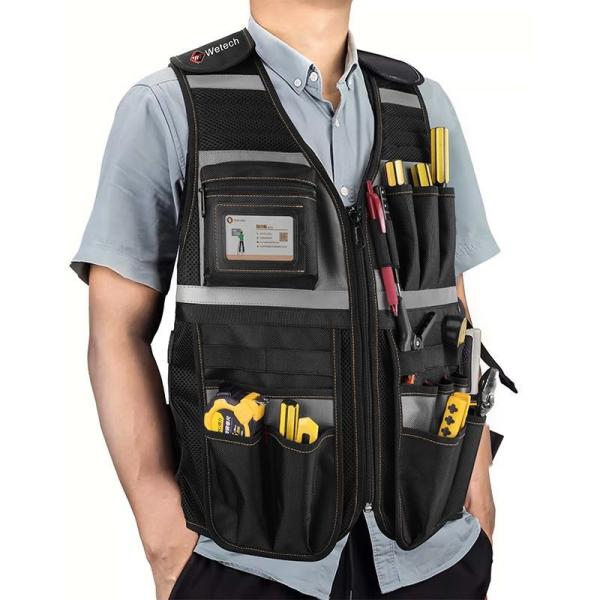 Buy cheap Multi Pocket Tool Bag Vest Polyester Work Tool Vest Medium Capacity from wholesalers
