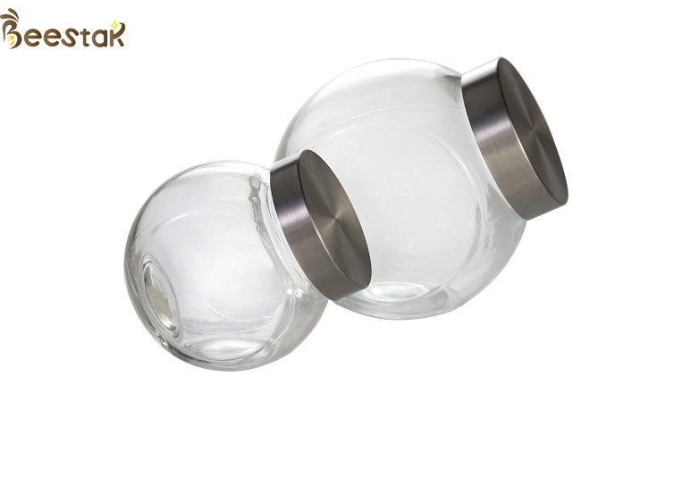 50ml Honey Jar And Spoon Flat Bottle With Metal Lid