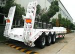 Gooseneck Tri-axle Hydraulic Ladder Lowbed Semi Trailer Heavy Machine 60ton
