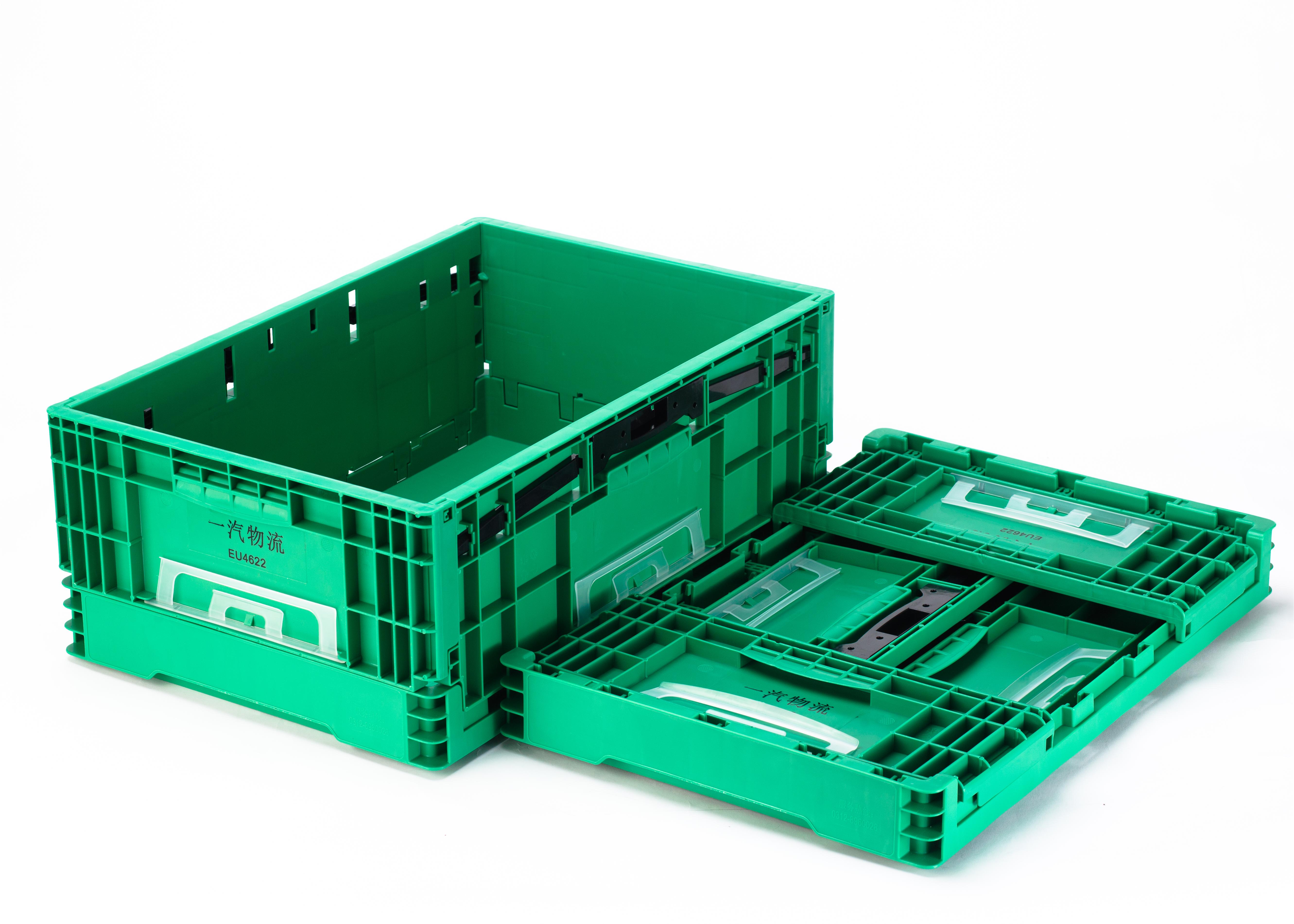 Customized Logo Folding Agricultural Plastic Crate for EU Industrial Storage Solutions