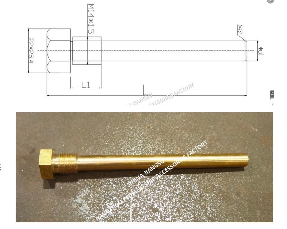 533HFB-06-Guide Bolt For Air Pipe Head No.533HFB-200A & Guide For Air Vent Head No.533HFB-350A Material: Stainless Steel