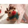 Buy cheap Christmas Wool Balls Craft , Small Felt Balls Cute Santa Elk Pattern from wholesalers