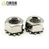 Buy cheap SS304 Metal Self Locking Nut M3 Hexagon Toothed Polished Tempered from wholesalers
