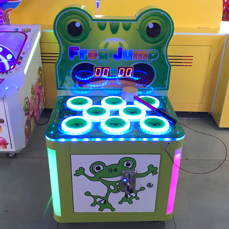 Happy Kids Arcade Machine Game Ticket Redemption Hit Frog Mouse Hammer Arcade Cabinet Games