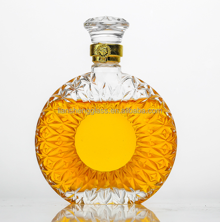 Glass Bottle for Whisky Vodka Wine Clear Empty Glass Wine Bottles 375ml 500ml 750ml