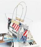 vinyl tote bags transparent pvc handbag, Fashion pvc beach bag summer handbag