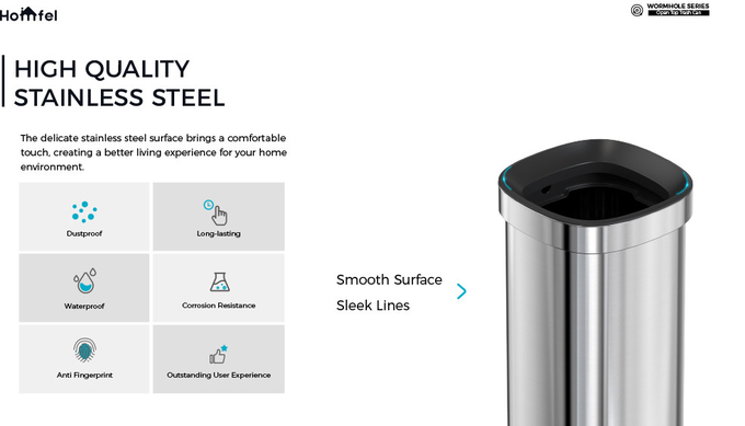 Effortless Kitchen Cleanup Durable Stainless Steel Open Top Trash Can is Your Ultimate Solution