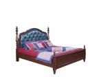 Rubber Wood made bedroom furniture Cheap malaysia imported Solid wood bed high