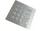 16 Keys Led Backlighting Matrix Metal Keypad IP65