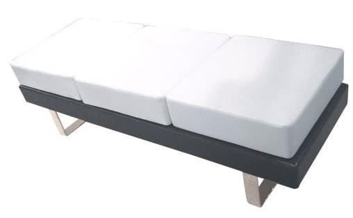 Buy cheap Barber Shop Waiting Benches No Backrest / Custom PU White Waiting Room Chairs from wholesalers