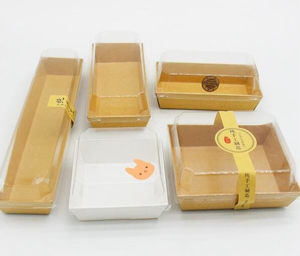 economy Cupcake Box White Window Cake Box customized Wedding Cake Box,6inch in stock PET Plastic Clear birthday Cake Box