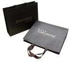 Brown matt coated Paper Carrier Bag 250gsm Strong Artpaper Offset Printing