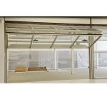 Aluminum Hydraulic Power Compact Dual Panel Horizontal lift Bi-folded Toughened